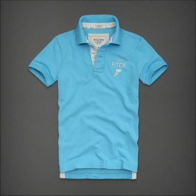 Abercrombie Men Turquoise Calkins Brook Polo T shirt large  