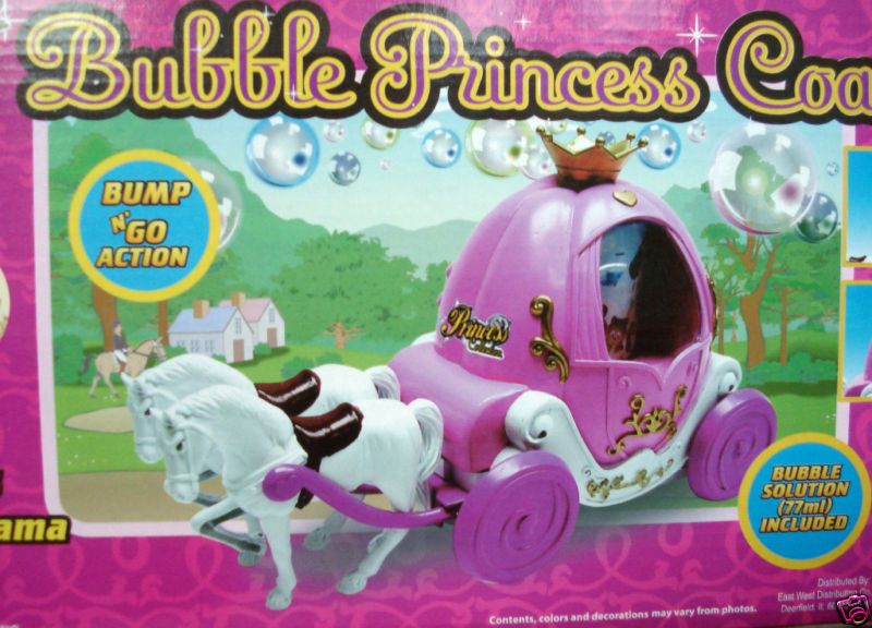 PRINCESS,BUBBLE COACH,BUMP & GO,PICTURES,LIGHTS,SOUNDS  