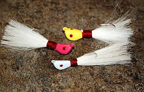 oz Banana Bucktail Jig (5 PACK) White, Yellow or Pink  