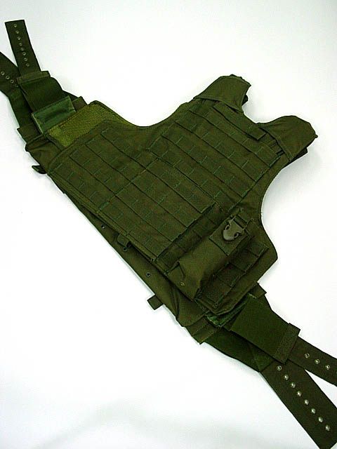 SWAT Airsoft Molle Combat Strike Plate Carrier Vest OD  