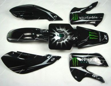 Full plastics MONSTER DECAL KLX110 KX65 STYLE pit bike  