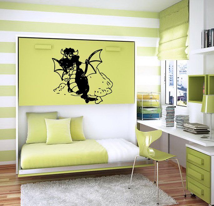 DRAGON WALL ART STICKER BABY ROOM NURSERY B1058  