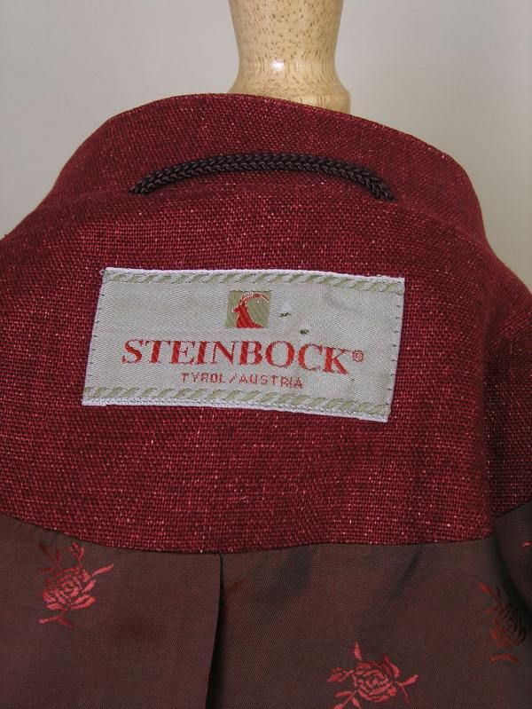 Steinbock Linen Jacket Red Size 8 Austria Perfect  