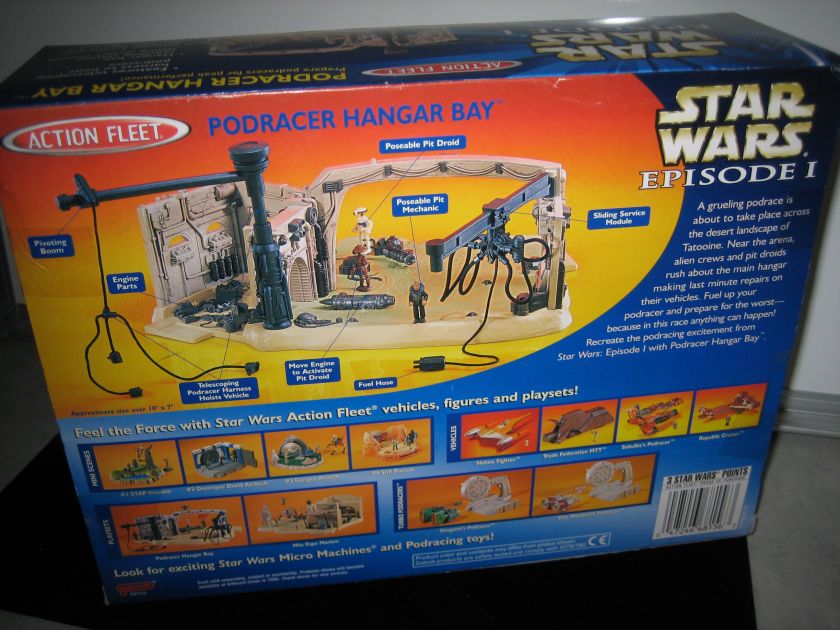 Star Wars Episode 1 Podracer Hangar Bay Action Fleet  