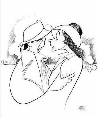 CASABLANCA Bogart & Bergman, Signed AL HIRSCHFELD  