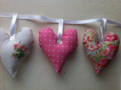   heart is made using cath kidston fabrics then finished off with ribbon