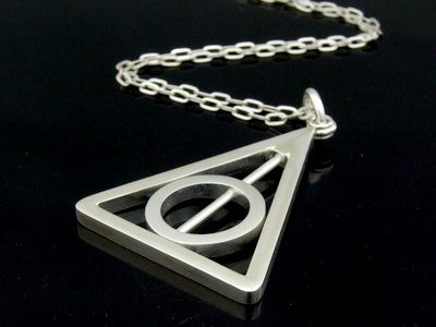 Harry potter the deathly hallows pendants with sterling silver chain 