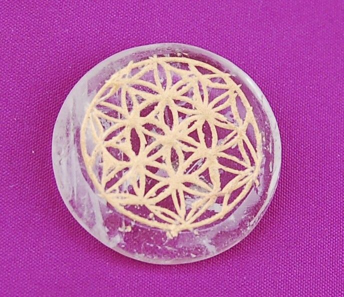 Flower of Life Crystal Chakra Healing Discs & Pendants  