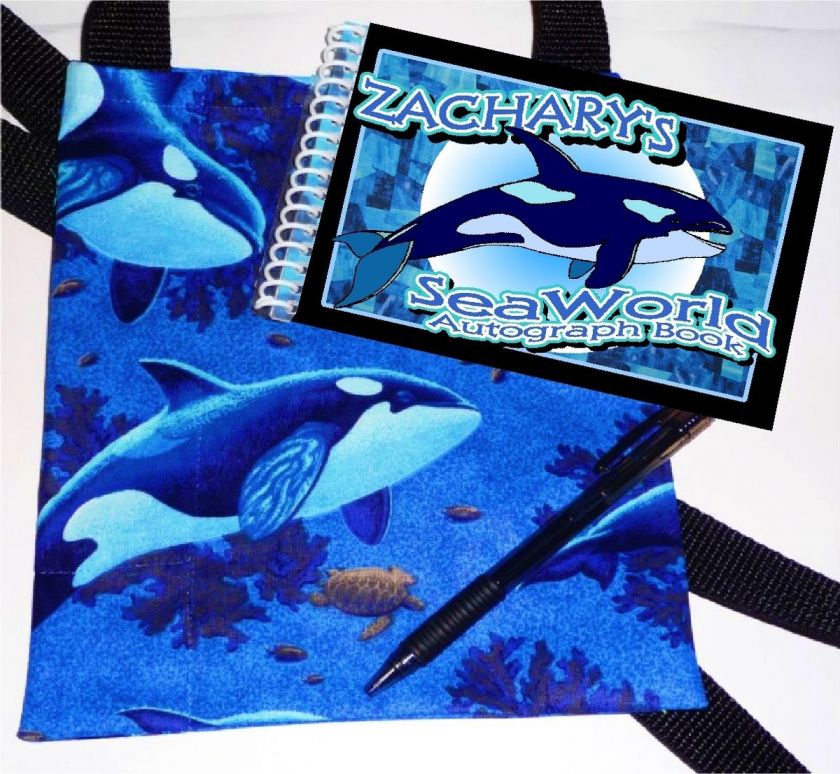 Customized SEAWORLD Autograph Book/Bag/Pen Disney SHAMU  