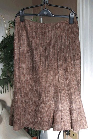 Fabulous BN French Couture Brown Designer Skirt 12 BNWT  