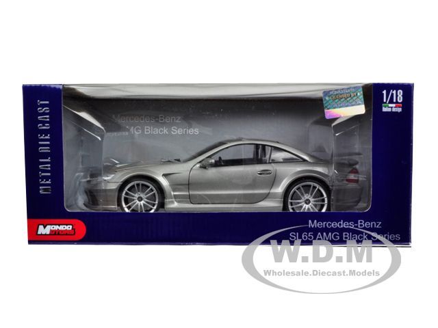 MERCEDES SL65 AMG BLACK SERIES GREY 1/18 DIECAST CAR MODEL BY MONDO 