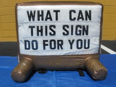 USED HEAT SEALED INFLATABLE SIGN 4 ADVERTISING  