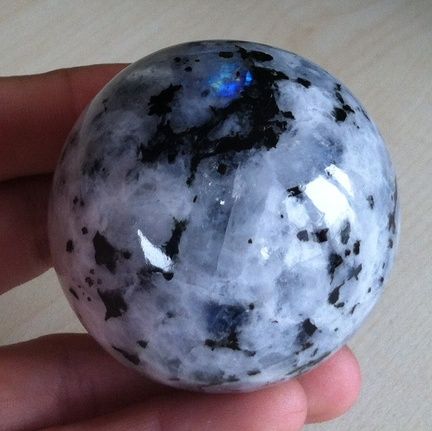 RAINBOW MOONSTONE 50 MM GEMSTONE CRYSTAL SPHERE / CRYSTAL BALL  