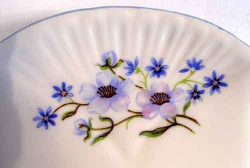 SHELLEY DAINTY CUP & SAUCER BLUE ROCK #13591 MINT  