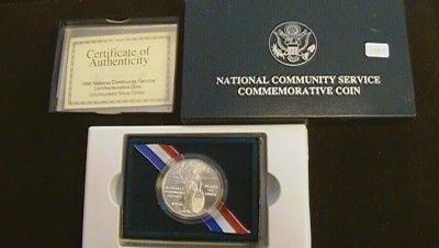 1996 BU National Community Service Commemorative Silver Dollar 