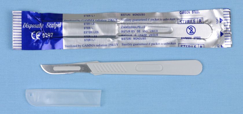 DISPOSABLE STERILE SCALPEL WITH A #20 BLADE  