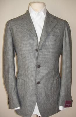 SARTORIA PARTENOPEA SUIT GRAY 38 R7 (48 R EU) NWT   