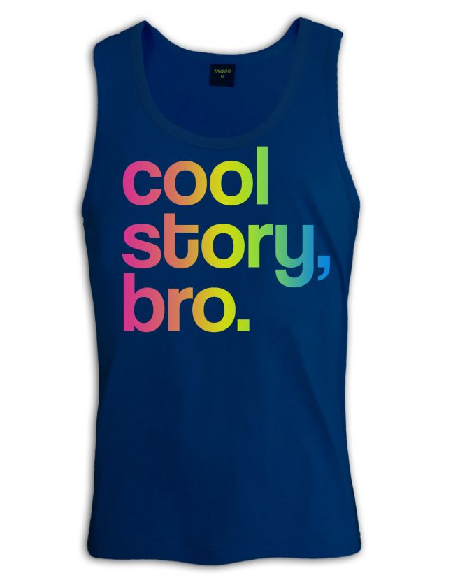   Bro Singlet jersey Shore block Tell it Again Sarcastic T Shirt Color