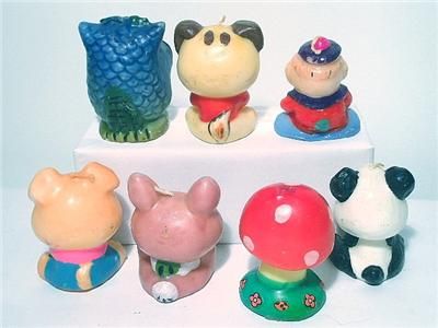 JAPAN DEE LITE FULS by PAULA 1972 ANIMAL CANDLES NMC  