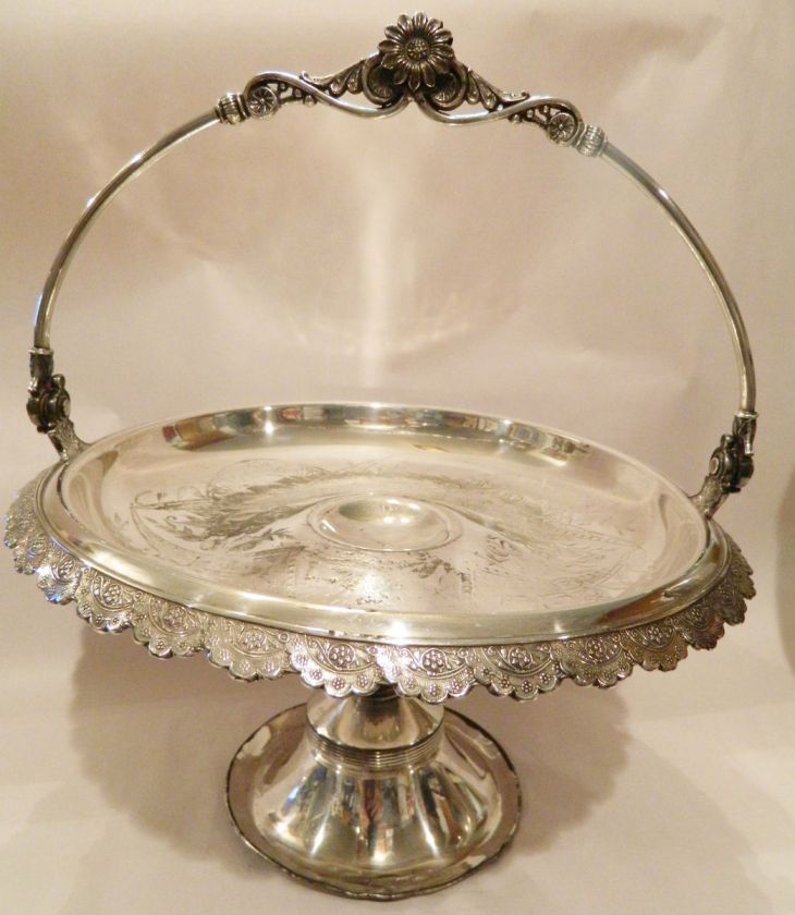 Derby Silver Co. Antique Brides Basket Floral Pattern Made in CT 