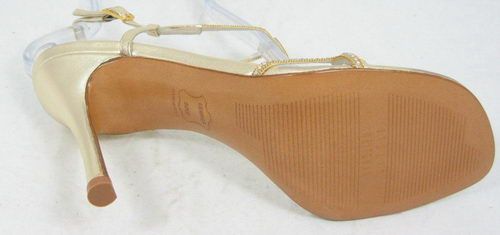 STUART WEITZMAN TWISTEE Gold Womens EVENING Shoes 9.5  