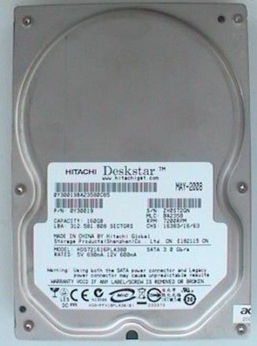 160GB Hitachi Deskstar HDS721616PLA380 SATA 2 7200rpm  