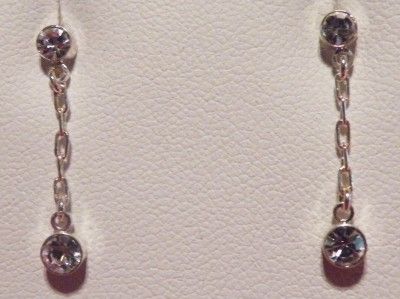 Sterling Silver Diamonique Earrings   