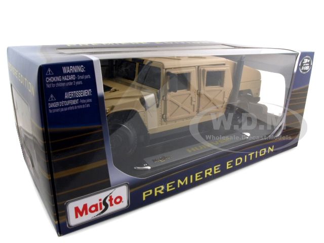 HUMVEE MILITARY SAND 118 DIECAST MODEL CAR BY MAISTO 36874  