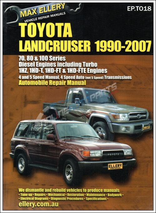 Workshop Repair Manual Landcruiser 80 100 Series Diesel  