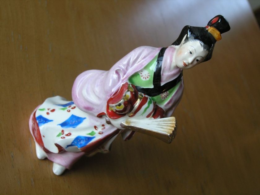 Vintage Okada Japanese Porcelain Geisha Woman Figurine Statue 10 Color 