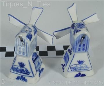 Delft Holland Moving Parts Windmill Salt & Pepper Set  