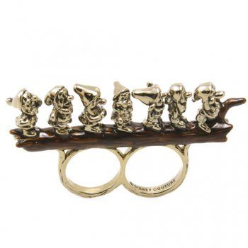 Disney Couture Icon 7 Dwarfs Double Ring  