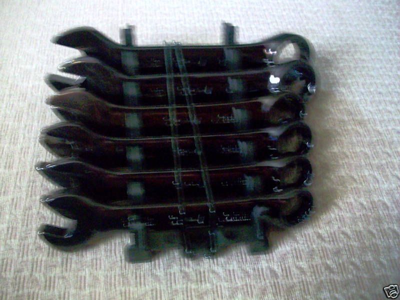 HUSKY 6pc BLACK NICKEL COMBINATION STUBBY WRENCH SET MM  