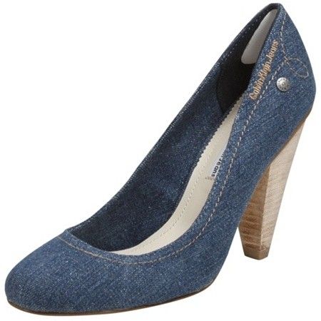 Calvin Klein IVONNE Denim High Heel Pump NEW Retail $89  