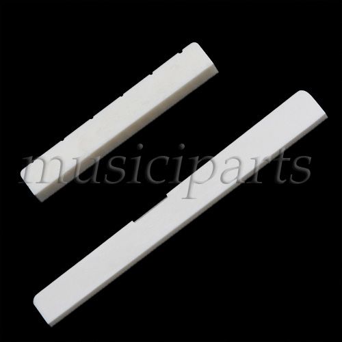 1Set Classical Guitar Bone saddle & nut Slotted Set  