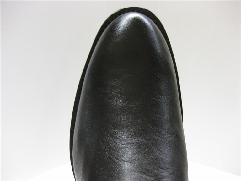   LEATHER ROPER COWBOY DRESS BOOTS ROUND TOE OVAL ROUNDED RIDING RODEO