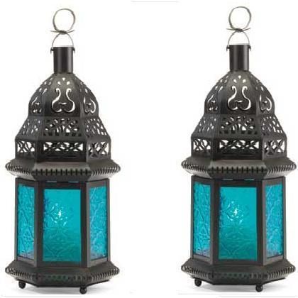 30 BLACK BLUE LANTERN WEDDING CENTERPIECES   NEW  