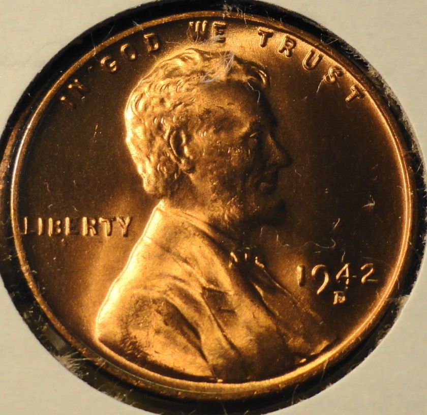 1942 D Lincoln Wheat Cent Gem BU  