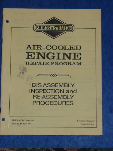 Air Cooled Engine Repair Program Briggs & Stratton  