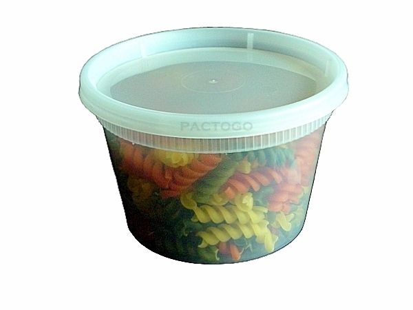   Clear Plastic Soup/Food Containers w/Lids Combo (Microwaveable)  