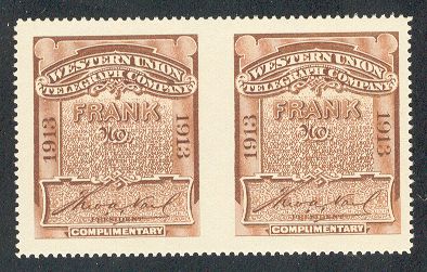 Western Union Telegraph Stamp, Scott 16T44b  