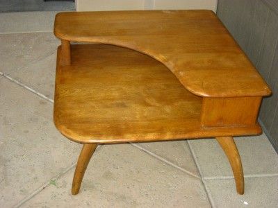 Vintage Heywood Wakefield Corner Stepstone Coffee End Table  