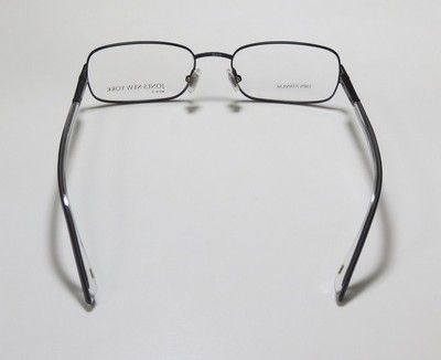 NEW JONES NY J801 53 17 140 TITANIUM BLACK RECTANGULAR EYEGLASSES 