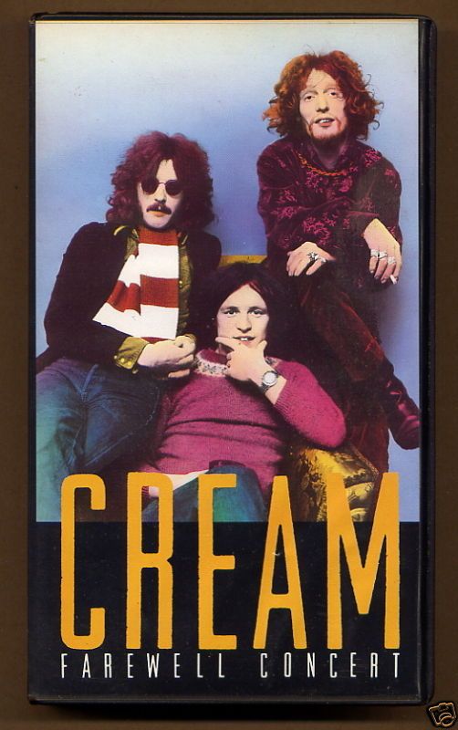 CREAM / FAREWELL CONCERT 1968 ROYAL ALBERT HALL UK VHS  