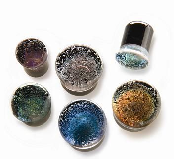 DICHROIC PLUGS Single Flare Plugs Glass CUSTOM MADE  