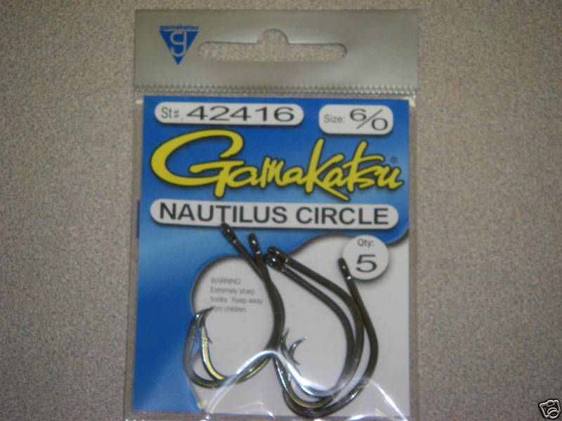 GAMAKATSU NAUTILUS CIRCLE HOOK #42416 SIZE 6/0  