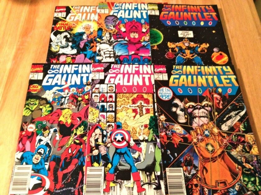 THE INFINITY GAUNTLET 1 2 3 4 5 6 COMPLETE MINI SERIES SET FULL RUN 