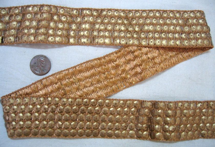 Coffee Vintage Antique 24 Ft Lace TRIM RIBBON SARI  