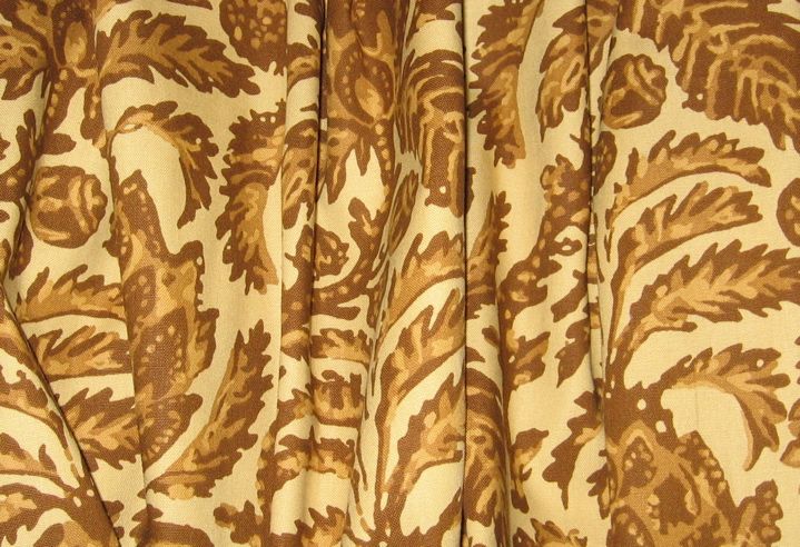   100% Cotton Williamsburg Colonial Pineapple Gold Resist Fabric  