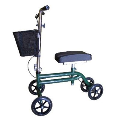   Knee Walker Scooter Turning Folding with Disc Brake & Basket Green NEW